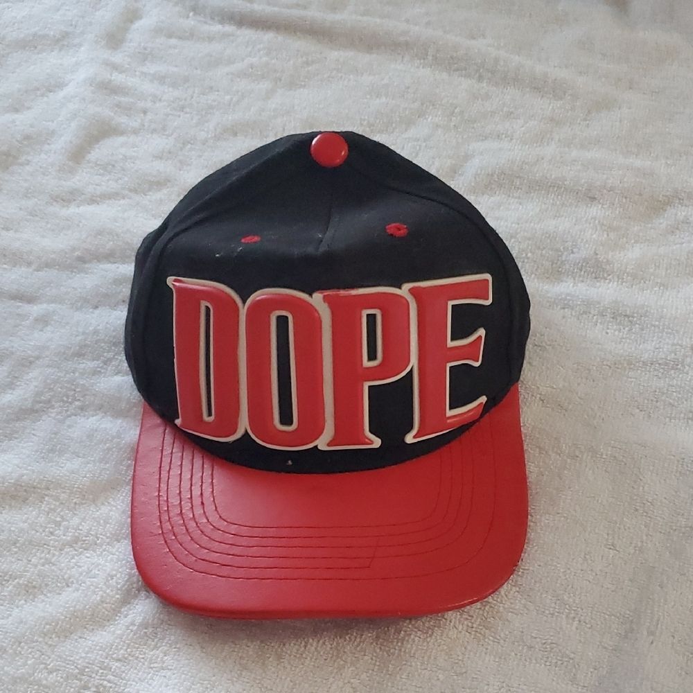 MHG Dope Black and Red Snapback Hat